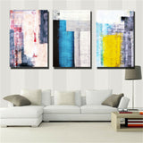 Purple color abstraction3 Piece Canvas Print Wall Art Unframed