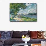 HD Print Claude Monet Seine in Argenteuil Impressionist Landscape Oil Painting