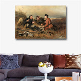 Hunters at rest By Vasilij Perov Posters And Prints Oil Painting on Canvas