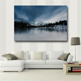 Poster Wall Art Canvas Painting Landscape Nature Snow Lake Wall Pictures