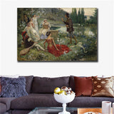19 century Europe Court Oil Painting HD print on canvas Outing