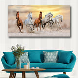 Modern Canvas Painting Running Horse Print Animal Poster Wall Art Wall Pictures