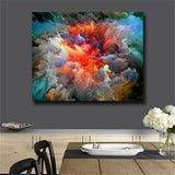 Canvas Prints Painting Modern Abstract Colorful clouds Wall Art Poster And Print