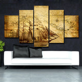 Nautical chart Pictures Wall Oil Painting Canvas Print Home Decor Unframed #216