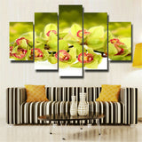 5Pcs Yellow flowers Canvas Print Painting Wall Art Home Decor