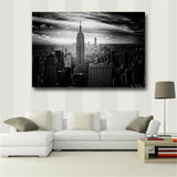 New York City Manhattan Black White Building Canvas Painting Posters and Prints