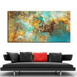 Large art Prints Home Decor Canvas Painting Wall Art Yellow Nebula