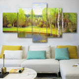 5pcs Modern Scenery Canvas Oil Painting Wall Art Home Decor Picture Print Decor