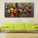Food Painting Modern Spices Poster Canvas Modular Picture For Kitchen Restaurant