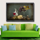 Grape And Cake Poster Modern still life Posters and Prints Canvas Wall Art